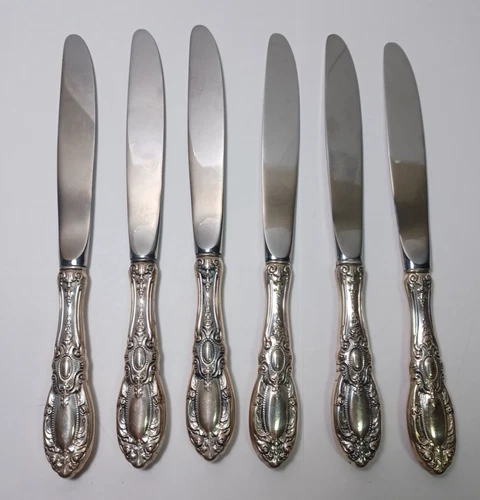 6 TOWLE Sterling KING RICHARD Place (Dinner) Knife - 8-5/8" - No Mono JB9D
