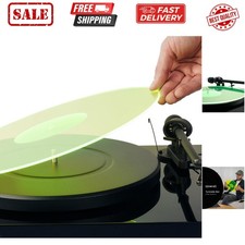 Hudson HiFi Acrylic Turntable Mat - Radiant Lime - Enjoy Richest Tones, Crisp...