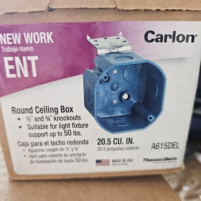 Carlon A615DEL 1-Gang 20.5 cu-in Octagon Ceiling Electrical Box 8 Pcs