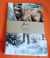 Ambiente Geschirrtuch Winter Hirsch Geschirrhandtuch KüChe Tiere Weihnachten