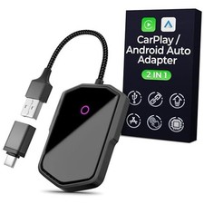 2 in 1 Wireless CarPlay Adapter for iPhone Android - 2025 Edition Easy Plug