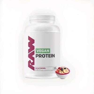 RAW NUTRITION VEGAN PROTEIN 20g Plant-Based 25 Servings Acai Bowl