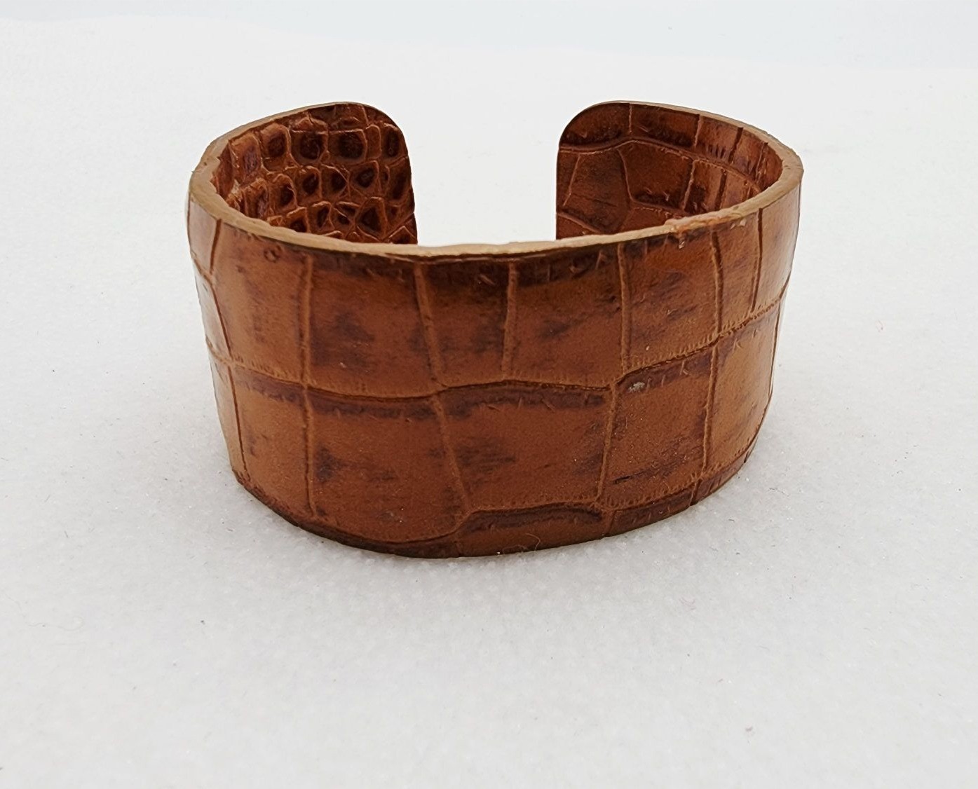 Brown Faux Leather Cuff Bracelet