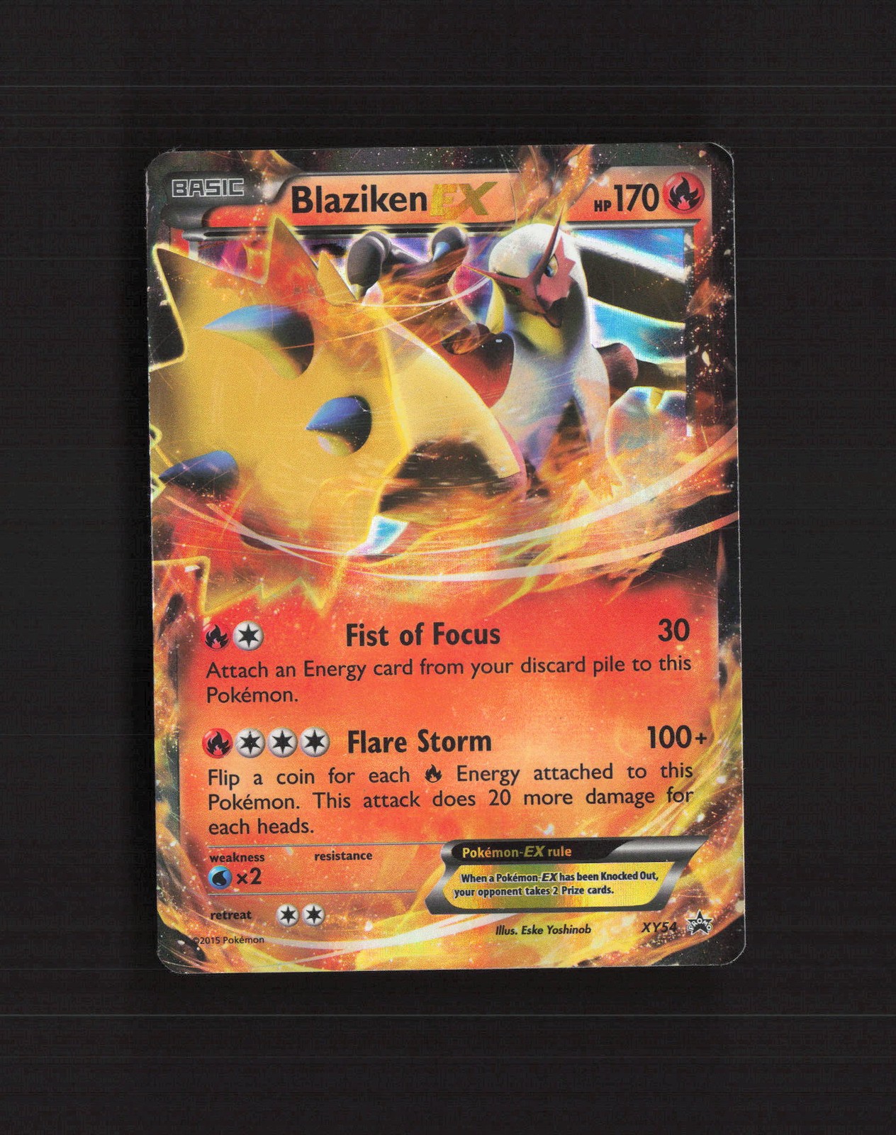 Blaziken EX XY54 XY Black Star Promo Holo Pokemon Card DMG