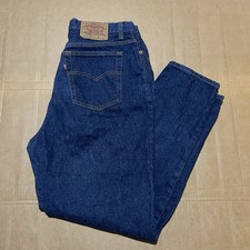 Vintage Levis 501 Jeans Womens 32x30 Dark Wash Tapered Denim Made in USA 90s