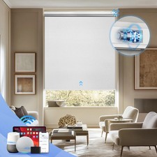 Motorized Roller Blinds with Remote Control Solar Panel Included total blackout