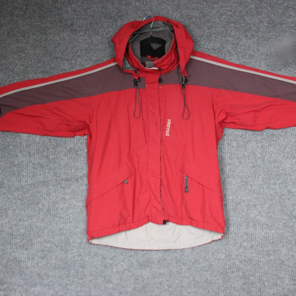 Marmot Red Waterproof Hooded Jacket Mens Size M Outdoor Coat Lined - Image 2 of 4