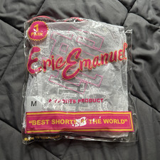 Eric Emanuel Mesh Athletic Shorts Gray Paisley Size M Drawstring Pockets