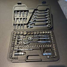 Halfords Professional Socket & Spanner Set 1/2” 1/4” 3/8” (1 piece missing)