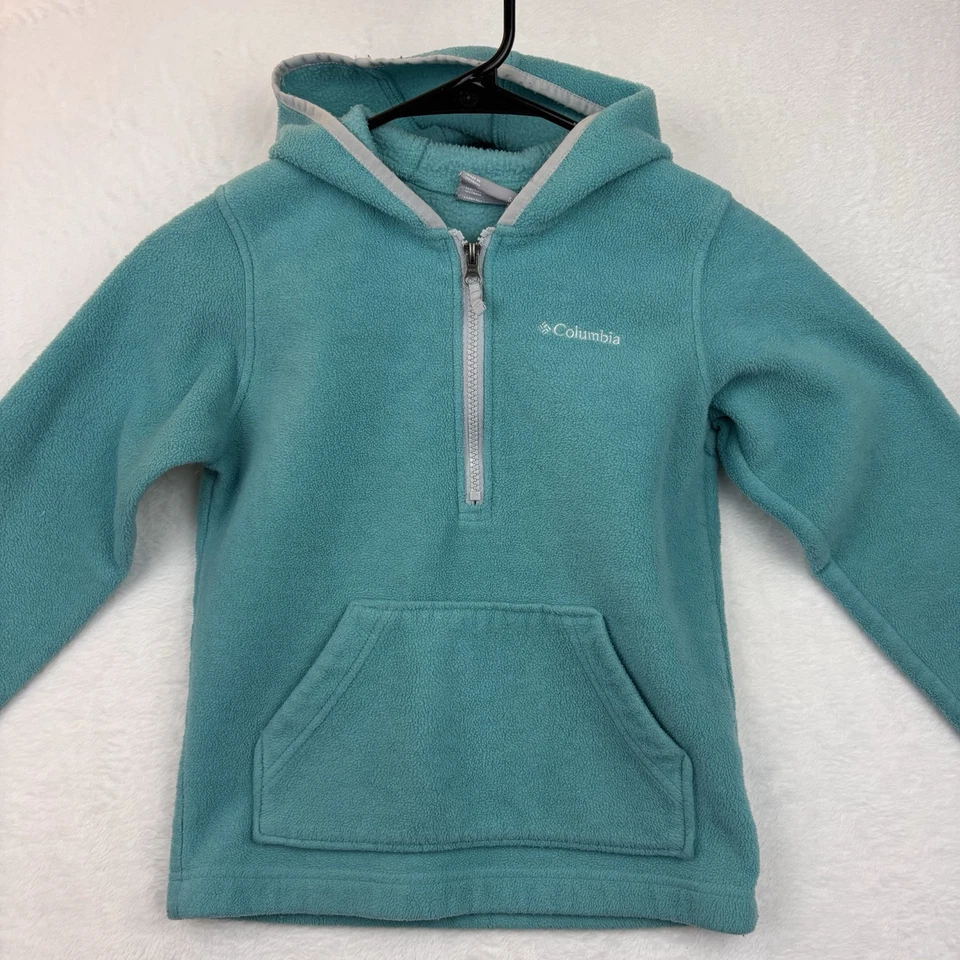 Pullover Columbia 1/4 Cremallera Niñas Niños Unisex Talla Pequeña 7/8 Azul Manga Larga Informal Foto 2 de 4
