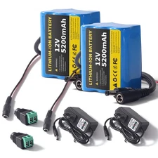 12V Rechargeable Li-ion Battery With Charger For DIY Party LED Light String