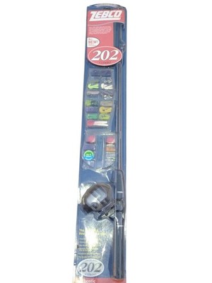  2003 ZEBCO 202 Medium Light Spincast Fishing Rod & Reel Tackle Combo NEW