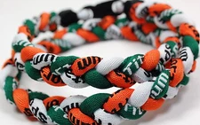 Wholesale Lot of 10  20" Green Orange White Baseball Titanium Necklace Tornado