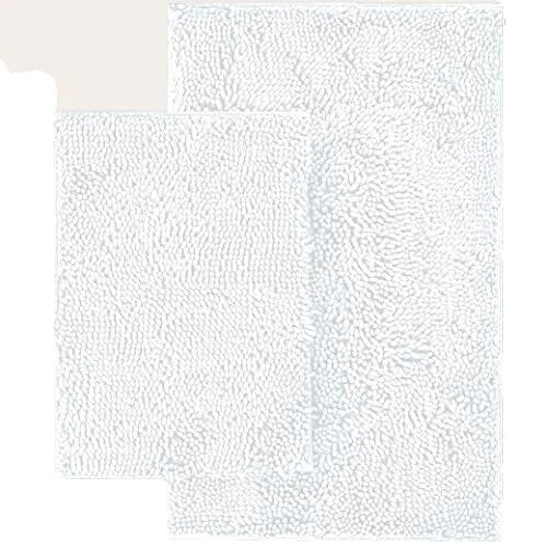 Alfombrillas de baño de baño blanco de microfibra Cubre