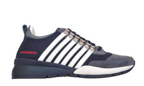 DSQUARED2 Herrenschuhe M2071 ORIGINAL LEGENDARY Sneakers schwarz-weiß-grau