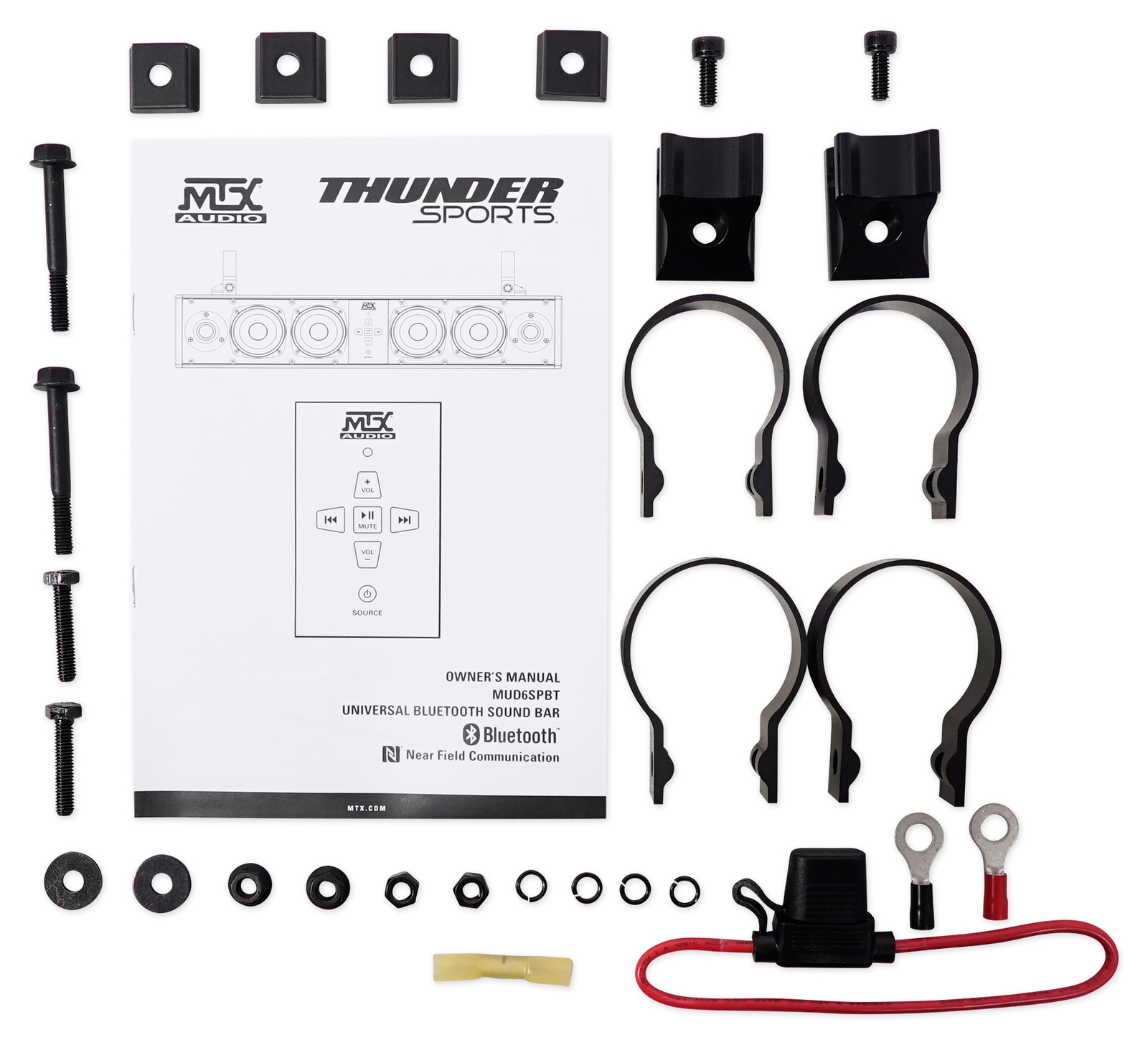 Звуковая панель MTX Rollbar с шестью динамиками и выходом AUX для John Deere Gator XUVRSX