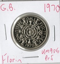 Coin Great Britain Florin 1970 KM906, Elizabeth II, proof