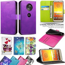 For Motorola Moto G8 Play Plus G7 Power E6s G7 PU Leather Wallet Flip Case Cover