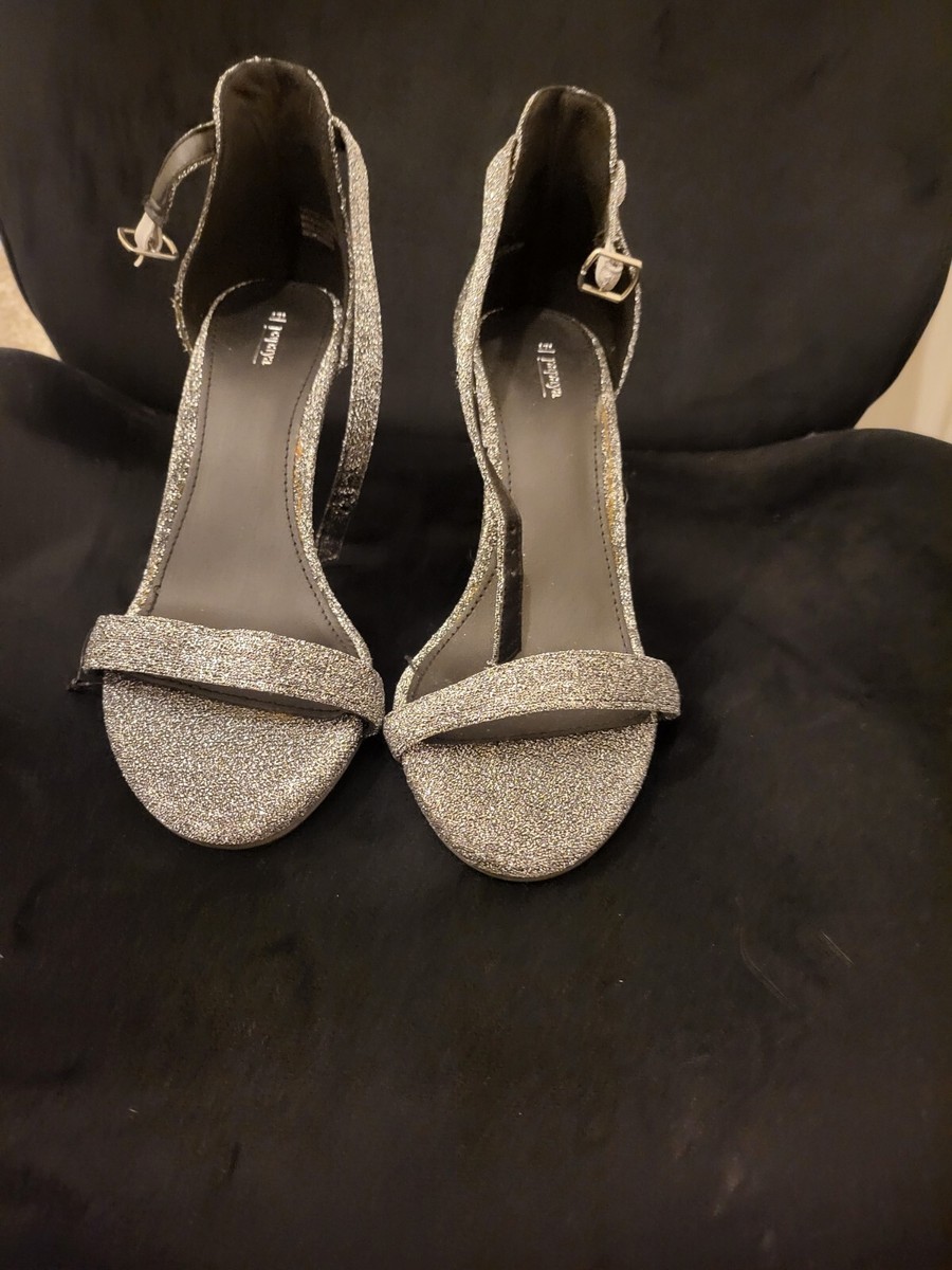 Matalan Silver sparkly heels UK