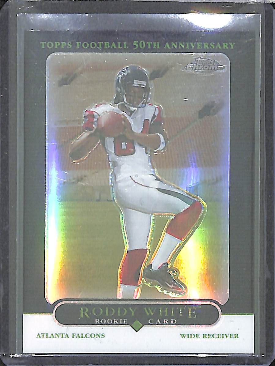 2005 Topps Chrome Black Refractor Rookie #196 Roddy White No 9 of 100