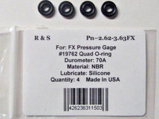 4 FX 19762 Pressure Gauge O-Rings / R S 2.62-3.63FX