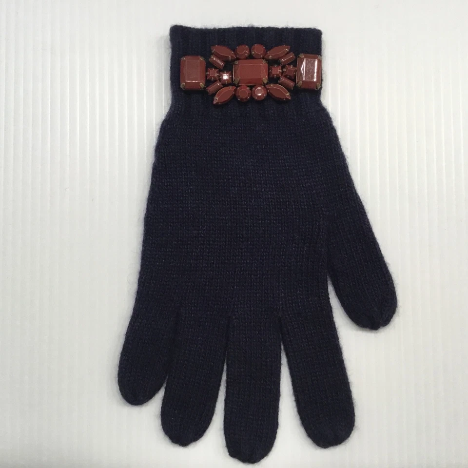 Guantes para mujer J.Crew adornados en azul marino talla única excelente estado Foto 3 de 4