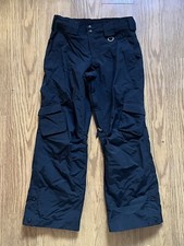 Slalom Snow Pants W/ Pockets Womens S Black Nylon Snowboard Ski
