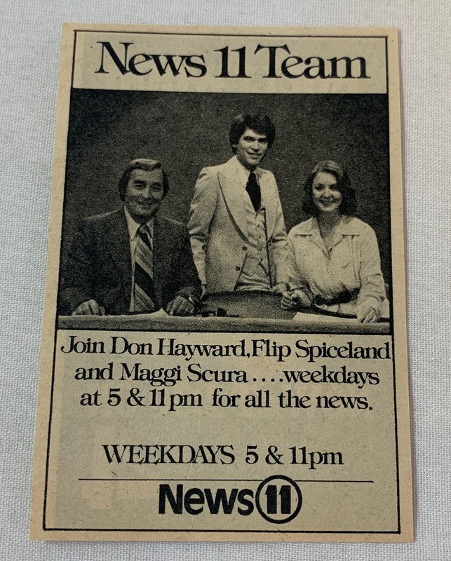1979 small KNTV tv news ad ~ DON HAYWARD, FLIP SPICELAND, MAGGI SCURA