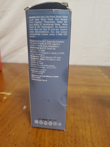 Dr. SEA Dead Sea products Refreshing Shaving Gel For Men 100 ML 3.39 OZ NIB - Picture 6 of 7