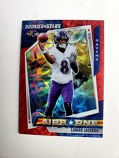 Lamar Jackson 2021 Rookies & Stars Airborne Red Scope Prizm #AB-9 Ravens