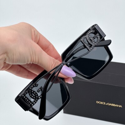 SALE! NEW D&G DG4446B 501/6G  Black Gray Mirrored Black Square Women Sunglasses D&G Women Sunglasses Black Grey Mirrored Black Square  main image 3