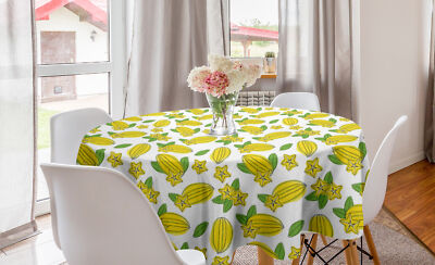 Runde Tischdecke Carambola Star Fruit Exotic