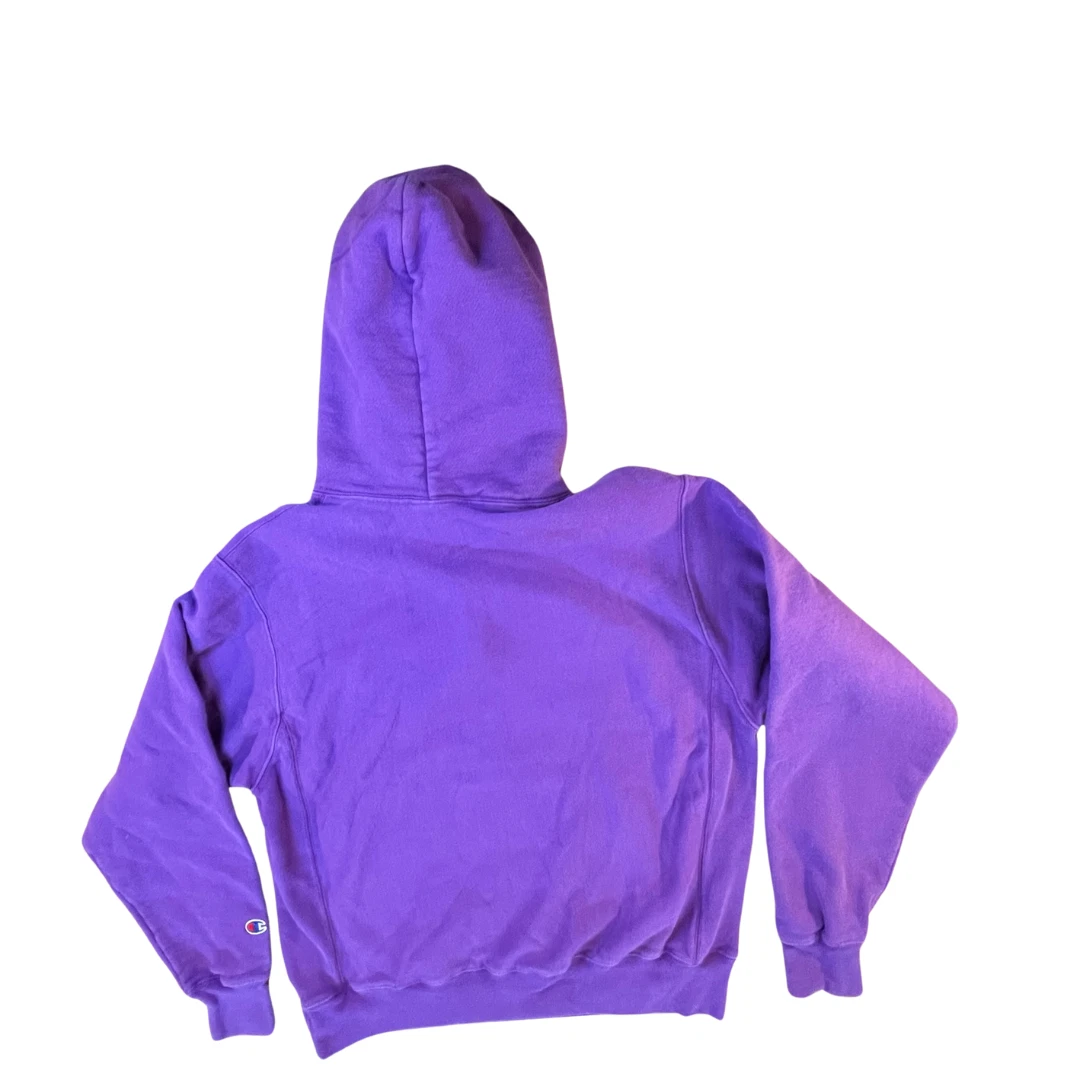 RICK OWENS Felpa con cappuccio vintage anni '90 Champion Reverse Weave viola pullover taglia media