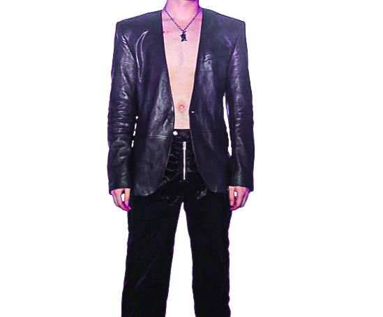 mugler x h&m defined waist leather blazer 1162045 60=50R mugler x h&m defined waist leather blazer 1162045 60=50R