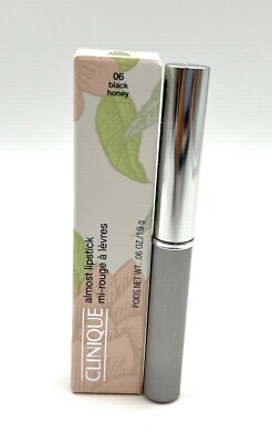 New in Box! CLINIQUE Almost Lipstick in '' 06 Black Honey '' ~  1.9g~ Full Size