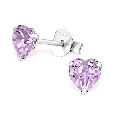 Das Herz Ohrringe aus 925 Silber für Schmuck Kinder Schmuck Geschenk - Bild 1 von 4