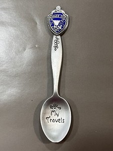 3 1/2” Pewter Hoover Dam Nevada Souvenir Spoon By Fort