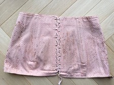 Ancien Corset / Gaine Vintage Rose Costume Lingerie Ancienne