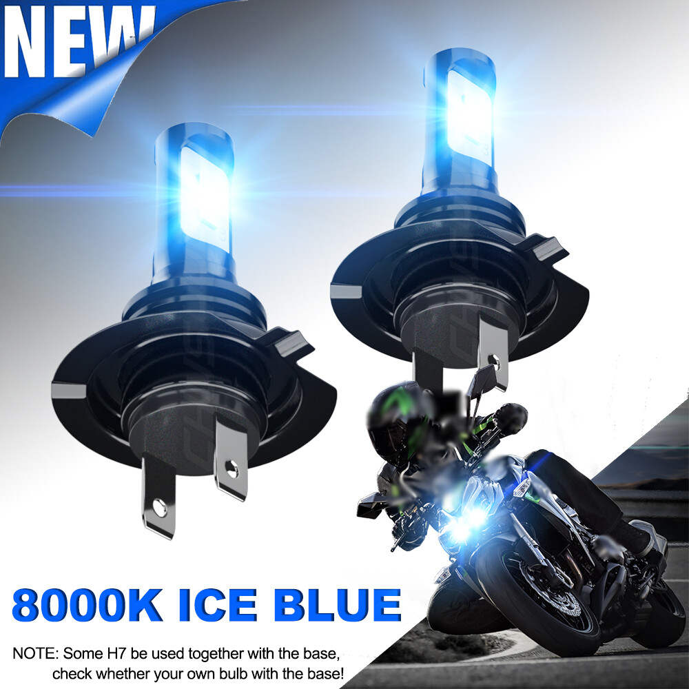 H7 LED Headlight Bulbs 8000K Ice Blue For Suzuki Hayabusa GSX1300R