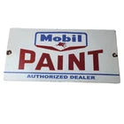 Vintage Mobil Porcelain Sign - Dealer Pegasus Gas Pump Service Paint Sign