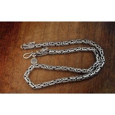 925 Sterling Silver Necklace Classic Chain 8MM Popular Vintage Mens Gift