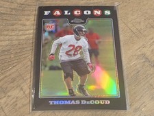 Topps 2008 cromo #TC271 Thomas DeCoud refractor radiocontrol casi nuevo