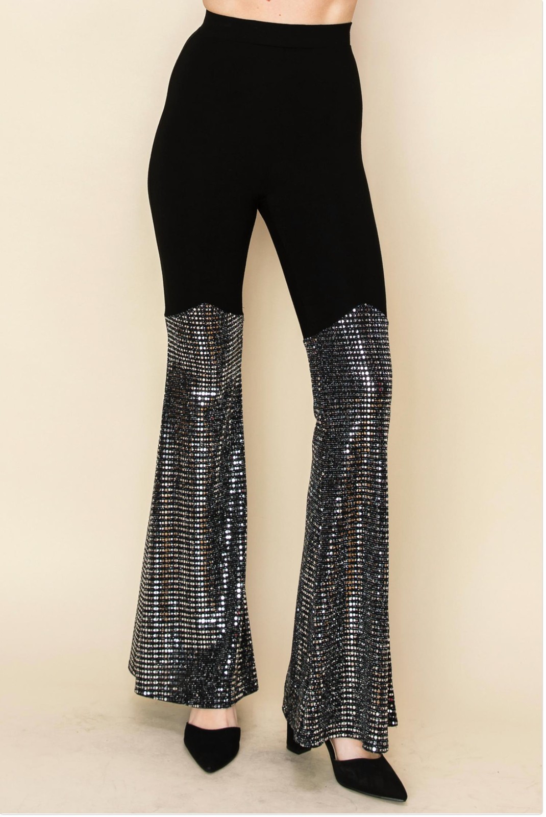 Pantalones acampanados Vocal Apparel Saturday Night Fever negros