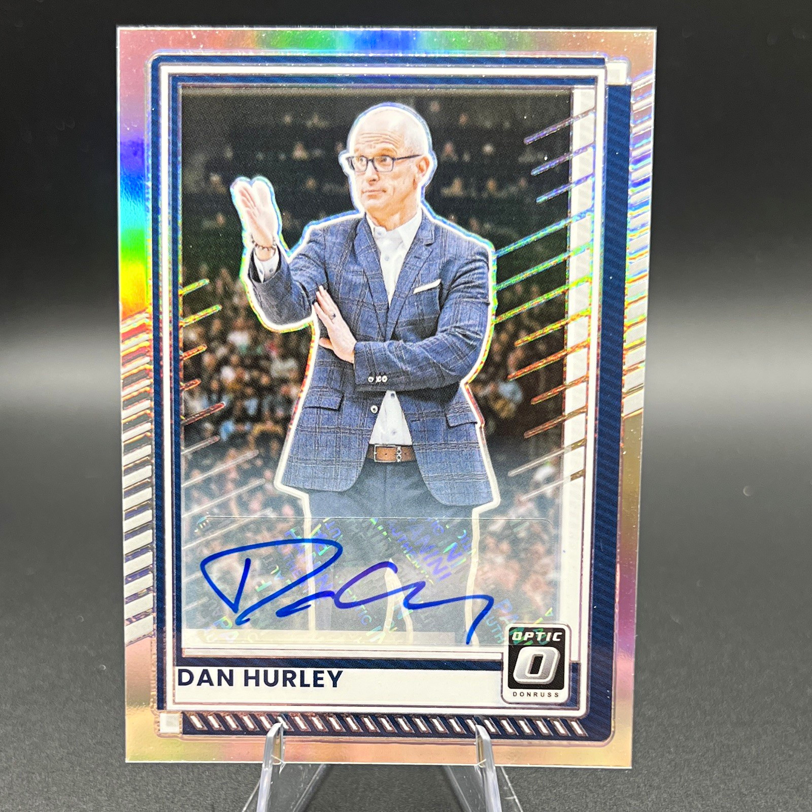 Panini Dan Hurley 2025-26 Donruss Optic Prizm Auto /49 #194 UConn NCAA