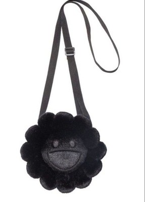 村上隆　Flower Pochette All Black Takashi Murakami Flower Pochette All Black Plush Crossbody Bag | eBay