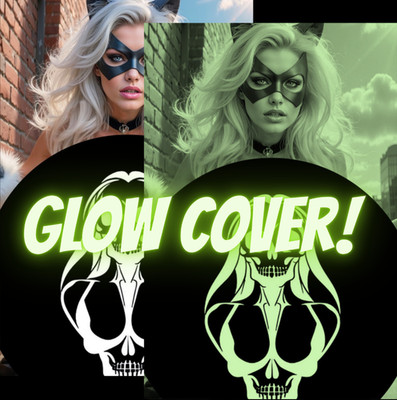 Black Cat ''E'' (Nude) GLOW IN THE DARK DOUBLE SIDED Deviant Nation Ltd 25 w/CoA