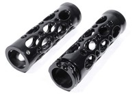 "Alu-Griffe Custom Schwarz FüR Harley-Davidson HD 1\" Lenker Tear Hole Racing"