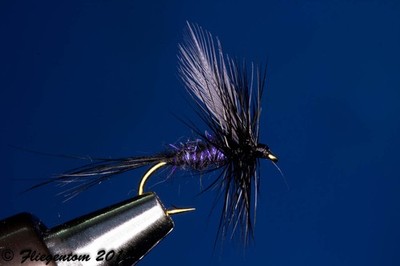 Fliegentom 3 Stück Trockenfliegen - Schwarze Sparkle Dun