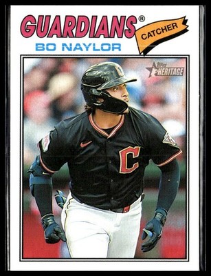 2026 Topps Heritage 256 Bo Naylor Cleveland Guardians Short Print SP