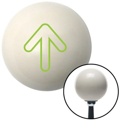 Green Bubble Directional Arrow Up Ivory Shift Knob w/ M16x1.5 Insert Shifter